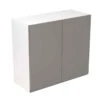 Kitchen Kit Rigid J-Pull 800mm Wall Cabinet - Ultra Matt - Dust Grey - Pre-Assembled - RKKJ0838