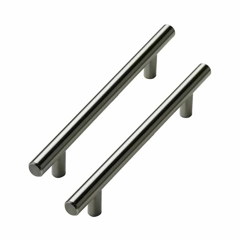 Kitchen Kit 186 T Bar Kitchen Cabinet Handles - Pack Of 2 - Stainless Steel - KKHTBH1 1 Kitchen Kit 186 T Bar Kitchen Cabinet Handles - Pack Of 2 - Stainless Steel - KKHTBH1