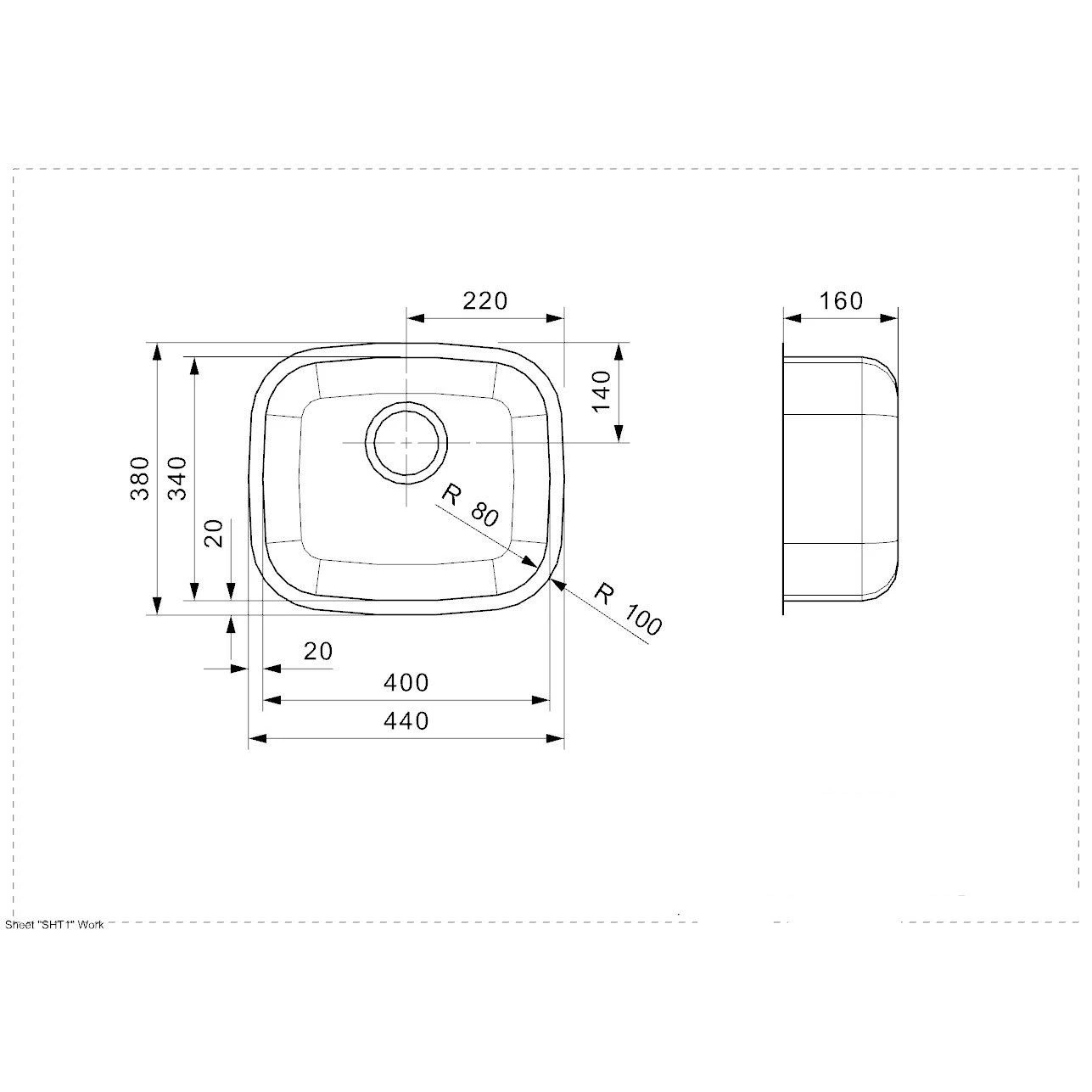 Reginox L183440 OKG Comfort Integrated Kitchen Sink - L18 3440 OKG 1 Reginox L183440 OKG Comfort Integrated Kitchen Sink - L18 3440 OKG