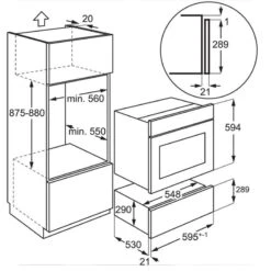 AEG KDK912924M 29cm Warming Drawer - Black -Blanco Shop l a lae99005 4