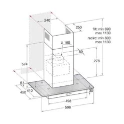 Hotpoint PHFG6.4FLMX 60cm Flat Glass Chimney Hood - Stainless Steel 9 Hotpoint PHFG6.4FLMX 60cm Flat Glass Chimney Hood - Stainless Steel -Blanco Shop l h lho4813 3