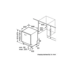 Neff N70 S187ZCX43G Fully Integrated 13 Place Dishwasher With Home Connect - Stainless Steel 13 Neff N70 S187ZCX43G Fully Integrated 13 Place Dishwasher With Home Connect - Stainless Steel -Blanco Shop l n lne61026 2