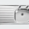Leisure Lexin 1.0 Shallow Bowl Kitchen Sink Left Hand Drainer - Stainless Steel LE95LSB/