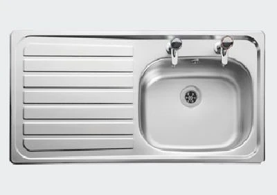 Leisure Lexin 1.0 Shallow Bowl Kitchen Sink Left Hand Drainer - Stainless Steel LE95LSB/ 1 Leisure Lexin 1.0 Shallow Bowl Kitchen Sink Left Hand Drainer - Stainless Steel LE95LSB/