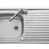 Leisure Linear 1.0 Bowl Reversible Stainless Steel Kitchen Sink With Single Lever Tap LR9501/TCAF35