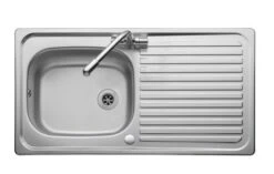 Leisure Linear 1.0 Bowl Reversible Stainless Steel Kitchen Sink With Single Lever Tap LR9501/TCAF35