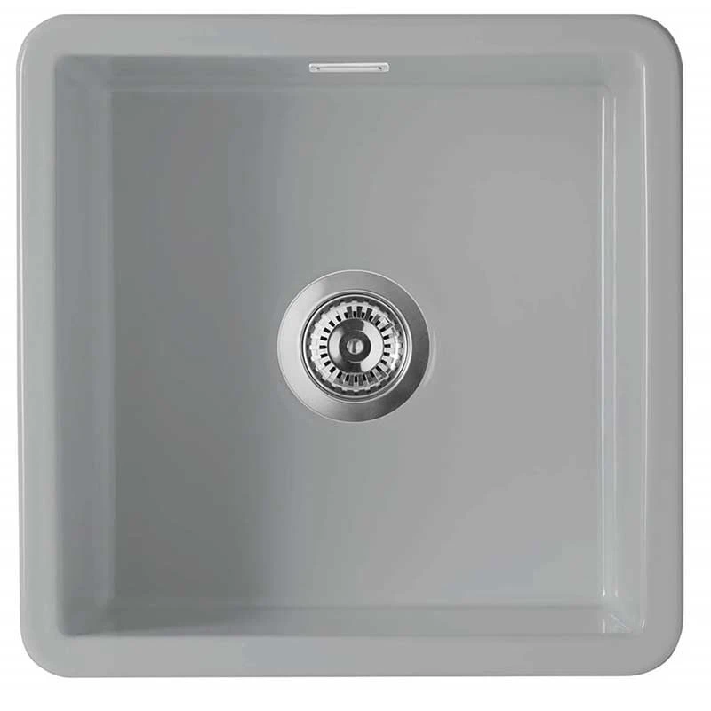 Thomas Denby Metro 1 Bowl Ceramic Medium Bowl Kitchen Sink - Sea Mist - MET1040G 1 Thomas Denby Metro 1 Bowl Ceramic Medium Bowl Kitchen Sink - Sea Mist - MET1040G