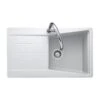 Rangemaster Mica Compact 1 Bowl Igneous Granite Kitchen Sink - Crystal White - MIC860CW/