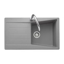 Rangemaster Mica Compact 1 Bowl Igneous Granite Kitchen Sink - Dove Grey - MIC860DG/
