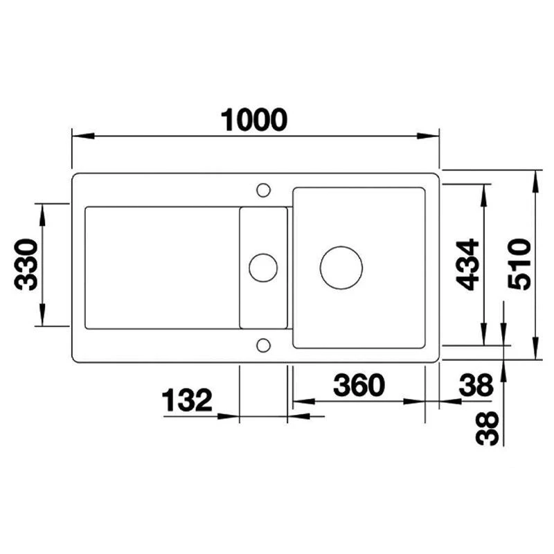 Thomas Denby Melody Pro 1.5 Bowl Reversible Ceramic Kitchen Sink & Drainer - Black Satin - MEL1020BL 2 Thomas Denby Melody Pro 1.5 Bowl Reversible Ceramic Kitchen Sink & Drainer - Black Satin - MEL1020BL - Image 2