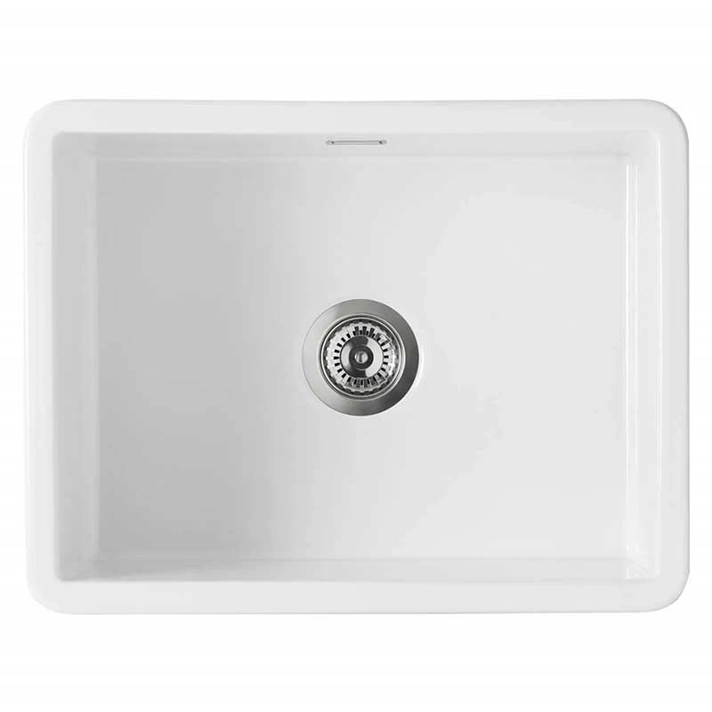 Thomas Denby Metro 1 Bowl Ceramic Large Bowl Kitchen Sink - White - MET1050 1 Thomas Denby Metro 1 Bowl Ceramic Large Bowl Kitchen Sink - White - MET1050