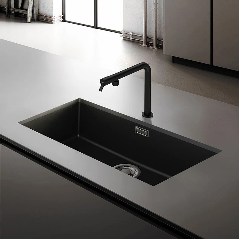 Reginox Multa Elleci Granite Single Bowl Kitchen Sink - Black - MULTA 130 B 1 Reginox Multa Elleci Granite Single Bowl Kitchen Sink - Black - MULTA 130 B