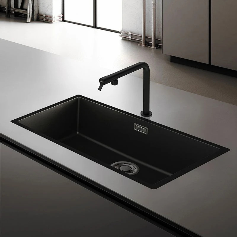 Reginox Multa Elleci Granite Single Bowl Kitchen Sink - Black - MULTA 130 B 2 Reginox Multa Elleci Granite Single Bowl Kitchen Sink - Black - MULTA 130 B - Image 2