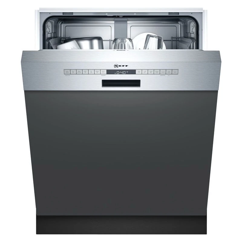 Neff N50 S145ITS04G Semi Integrated 12 Place 60cm Dishwasher With Home Connect - Stainless Steel 1 Neff N50 S145ITS04G Semi Integrated 12 Place 60cm Dishwasher With Home Connect - Stainless Steel