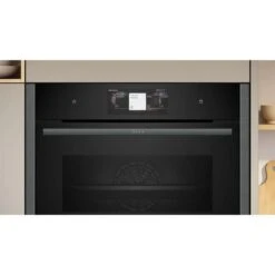 Neff N90 C24FT53G0B Bulit In Compact Steam Oven With Home Connect - Black With Graphite Grey Trim -Blanco Shop n e neff n90 c24ft53g0b built in compact steam oven front