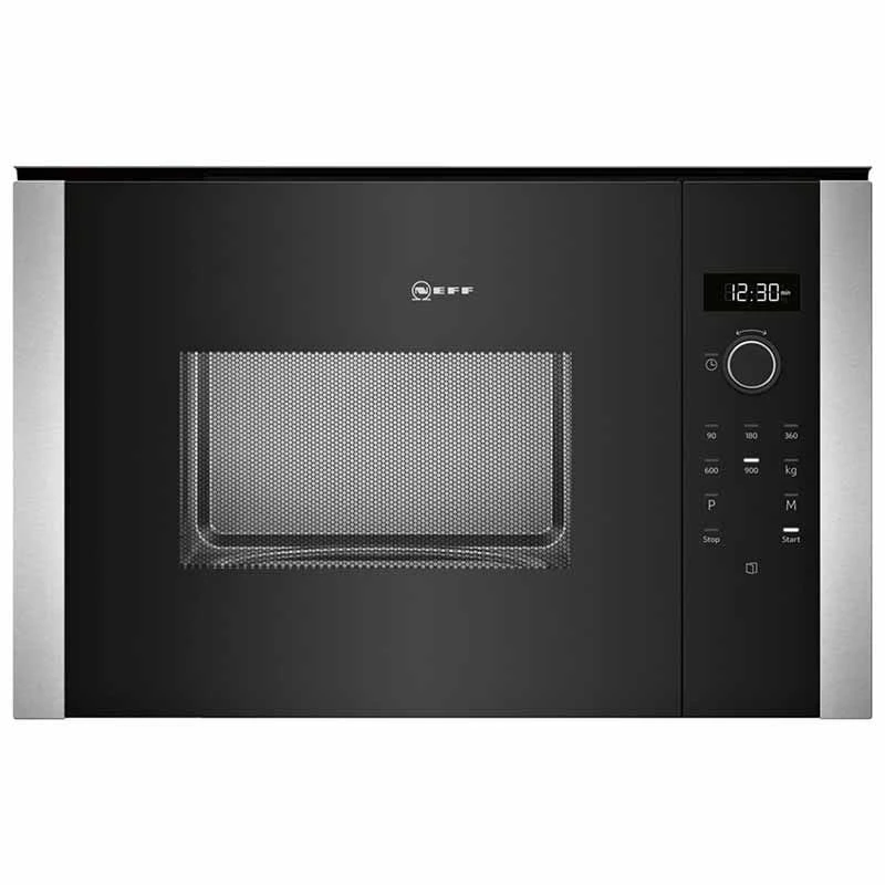 Neff N50 HLAWD53N0B Built-In Microwave - Black With Steel Trim 1 Neff N50 HLAWD53N0B Built-In Microwave - Black With Steel Trim