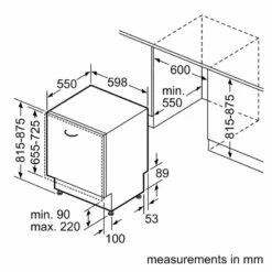 Neff N30 S153ITX05G Built-In F/I 60cm 13 Place Standard Dishwasher With Home Connect - White -Blanco Shop n e neff s153itx05g dims