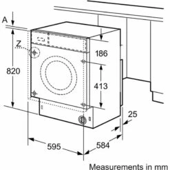 Neff V6320X2GB Built-In 7/4kg 1400rpm Washer Dryer - White - V6320X2GB 10 Neff V6320X2GB Built-In 7/4kg 1400rpm Washer Dryer - White - V6320X2GB -Blanco Shop n e neff v6320x2gb dims