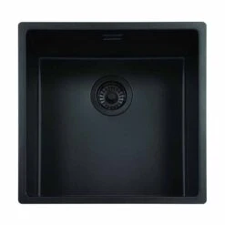 Reginox New York 1 Bowl Integrated Sink - Jet Black - NEW YORK 40X40 JB