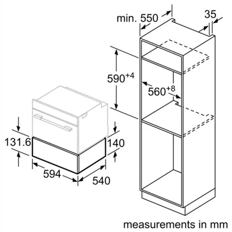 Neff N50 N1AHA01N0B 14cm Warming Drawer St/Steel 4 Neff N50 N1AHA01N0B 14cm Warming Drawer St/Steel - Image 4
