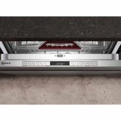 Neff N70 S187TC800E Built-In F/I 14 Place Dishwasher With Home Connect - Black 17 Neff N70 S187TC800E Built-In F/I 14 Place Dishwasher With Home Connect - Black -Blanco Shop neff n70s187tc800e open digital display and controls panel top view