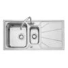 Leisure Nimbus 1.5 Bowl Inset Kitchen Sink With Reversible Drainer - Polished Stainless Steel - NIM1052/