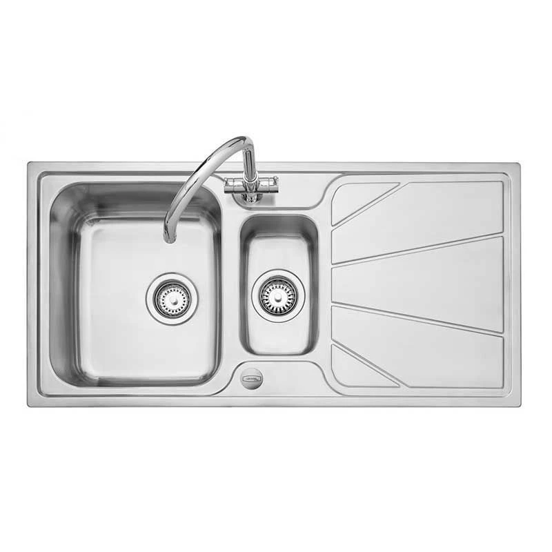 Leisure Nimbus 1.5 Bowl Inset Kitchen Sink With Reversible Drainer - Polished Stainless Steel - NIM1052/ 1 Leisure Nimbus 1.5 Bowl Inset Kitchen Sink With Reversible Drainer - Polished Stainless Steel - NIM1052/