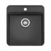 Reginox Ohio 1 Bowl Integrated Sink With Tap Wing - Jet Black - OHIO 40X40 TW JB