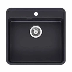 Reginox Ohio 1 Bowl Integrated Sink - Jet Black - OHIO 50X40 JB