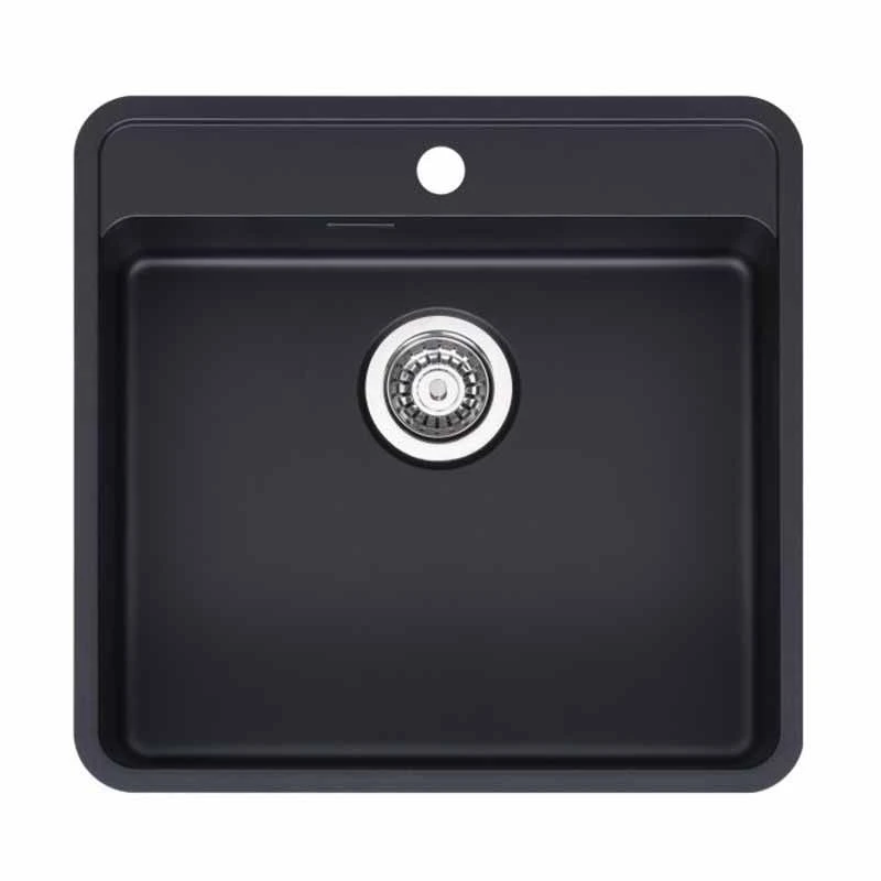 Reginox Ohio 1 Bowl Integrated Sink - Jet Black - OHIO 50X40 JB 1 Reginox Ohio 1 Bowl Integrated Sink - Jet Black - OHIO 50X40 JB