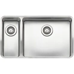 Reginox Ohio 18 X 40 + 50 X 40 Elite Integrated Kitchen Sink - Main Bowl Right - OHIO 18X40+50X40 L