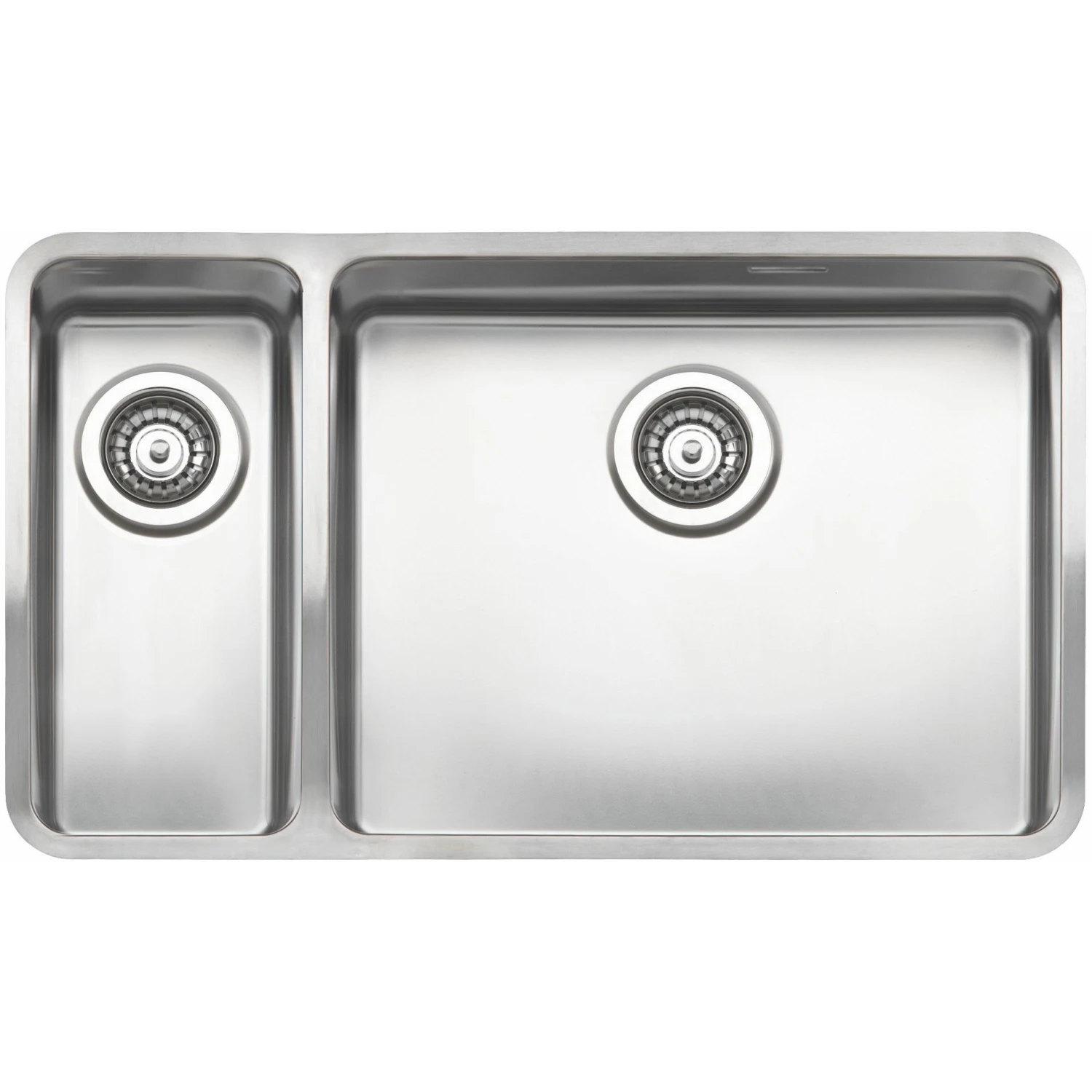 Reginox Ohio 18 X 40 + 50 X 40 Elite Integrated Kitchen Sink - Main Bowl Right - OHIO 18X40+50X40 L 1 Reginox Ohio 18 X 40 + 50 X 40 Elite Integrated Kitchen Sink - Main Bowl Right - OHIO 18X40+50X40 L