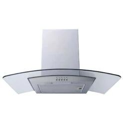 Prima 90cm Stainless Steel Curved Glass Chimney Hood - PRCGH012