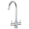 Prima Staten Swan Neck Dual Lever Mixer Tap - Chrome - BPR2205