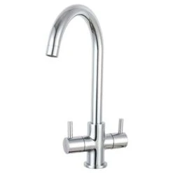 Prima Staten Swan Neck Dual Lever Mixer Tap - Chrome - BPR2205