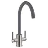 Prima+ Swan Neck Dual Lever Mixer Tap - Gun Metal - BPR706