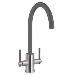 Prima+ Swan Neck Dual Lever Mixer Tap - Gun Metal - BPR706