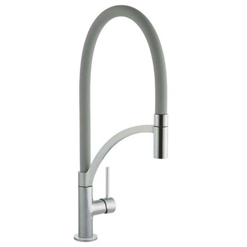 Prima+ Swan Neck Single Lever Mixer Tap With Pull Out Spray - Grey - BPR711 1 Prima+ Swan Neck Single Lever Mixer Tap With Pull Out Spray - Grey - BPR711