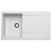 Prima+ 1 Bowl Granite Reversible Compact Inset Sink With Drainer - White - CPR345