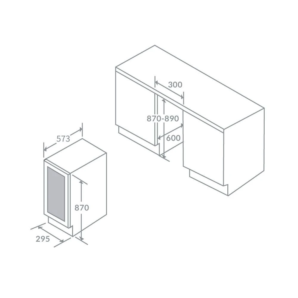 Prima 300mm Wine Cooler - Black - PRWC404 2 Prima 300mm Wine Cooler - Black - PRWC404 - Image 2