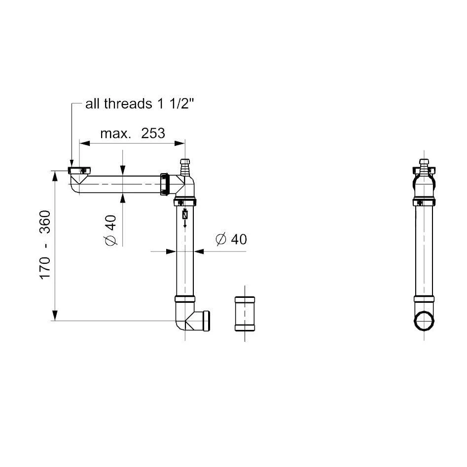 Reginox Panama Space Saving Syphon - PANAMA 3 Reginox Panama Space Saving Syphon - PANAMA - Image 3