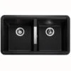 Rangemaster Paragon 2 Bowl Igneous Granite Kitchen Sink - Ash Black - PAR3641AS/