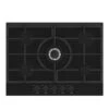 Prima+ 70cm Gas On Glass Hob - Black - PRGH220