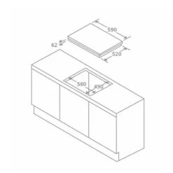 Prima 60cm Induction Hob - Black - PRIH018 5 Prima 60cm Induction Hob - Black - PRIH018 -Blanco Shop prima prih018 installation dimensions
