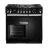 Rangemaster Professional+ 90 Dual Fuel Black Cooker PROP90DFFGB/C