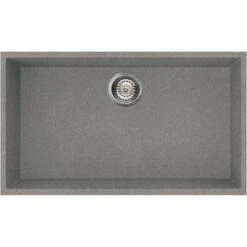 Reginox Quadra 130 Elleci 1 Bowl Granite Kitchen Sink - Titanium - QUADRA 130 TT