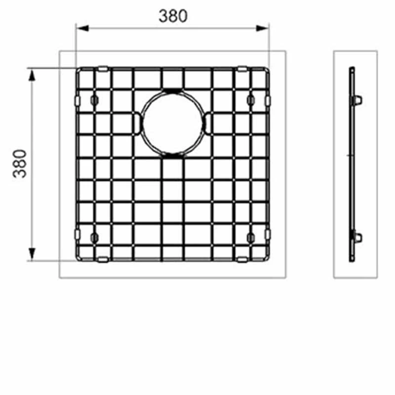 Reginox Miami Stainless Steel Sink Bottom Plate - Gunmetal - R 3004 40X40 GUNM BP 1 Reginox Miami Stainless Steel Sink Bottom Plate - Gunmetal - R 3004 40X40 GUNM BP