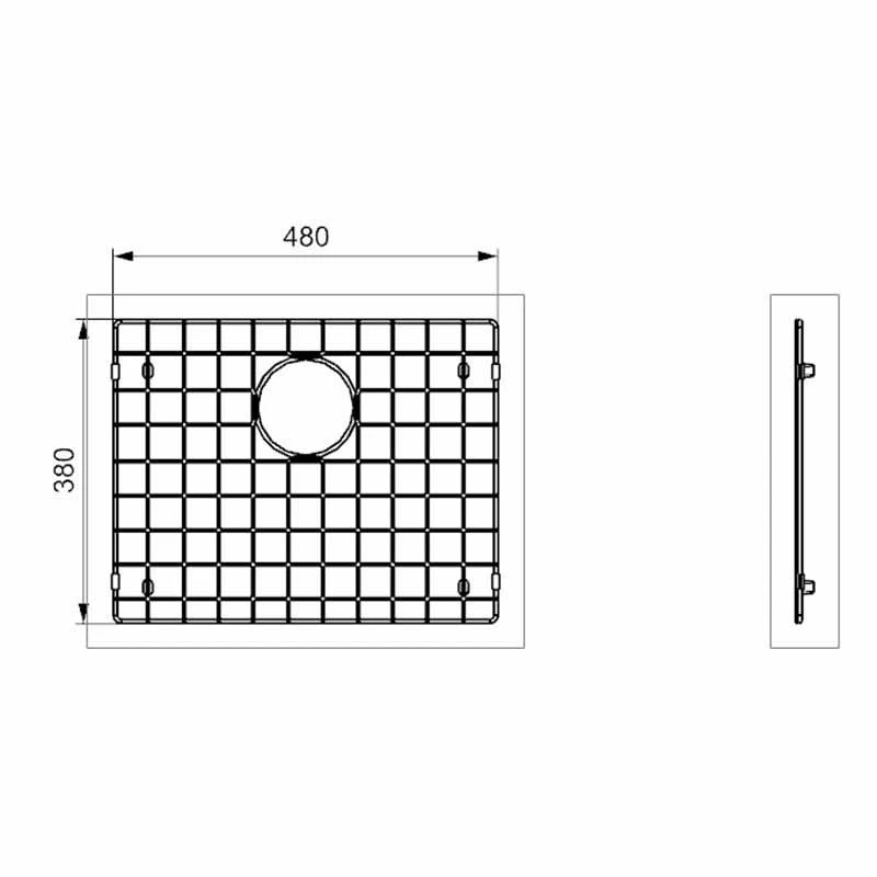 Reginox Miami Stainless Steel Sink Bottom Plate - Gunmetal - R 3007 50X40 GUNM BP 2 Reginox Miami Stainless Steel Sink Bottom Plate - Gunmetal - R 3007 50X40 GUNM BP - Image 2