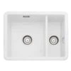 Rangemaster Rustique Ceramic Inset Or Undermount 1.5 Bowl Sink 557x430mm - White - CRUB3315WH/