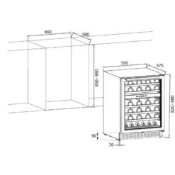 Rangemaster 60CM Dual Zone Wine Cooler - Black - RDZ6046BL/ 13 Rangemaster 60CM Dual Zone Wine Cooler - Black - RDZ6046BL/ -Blanco Shop r d rdz6046bl 7